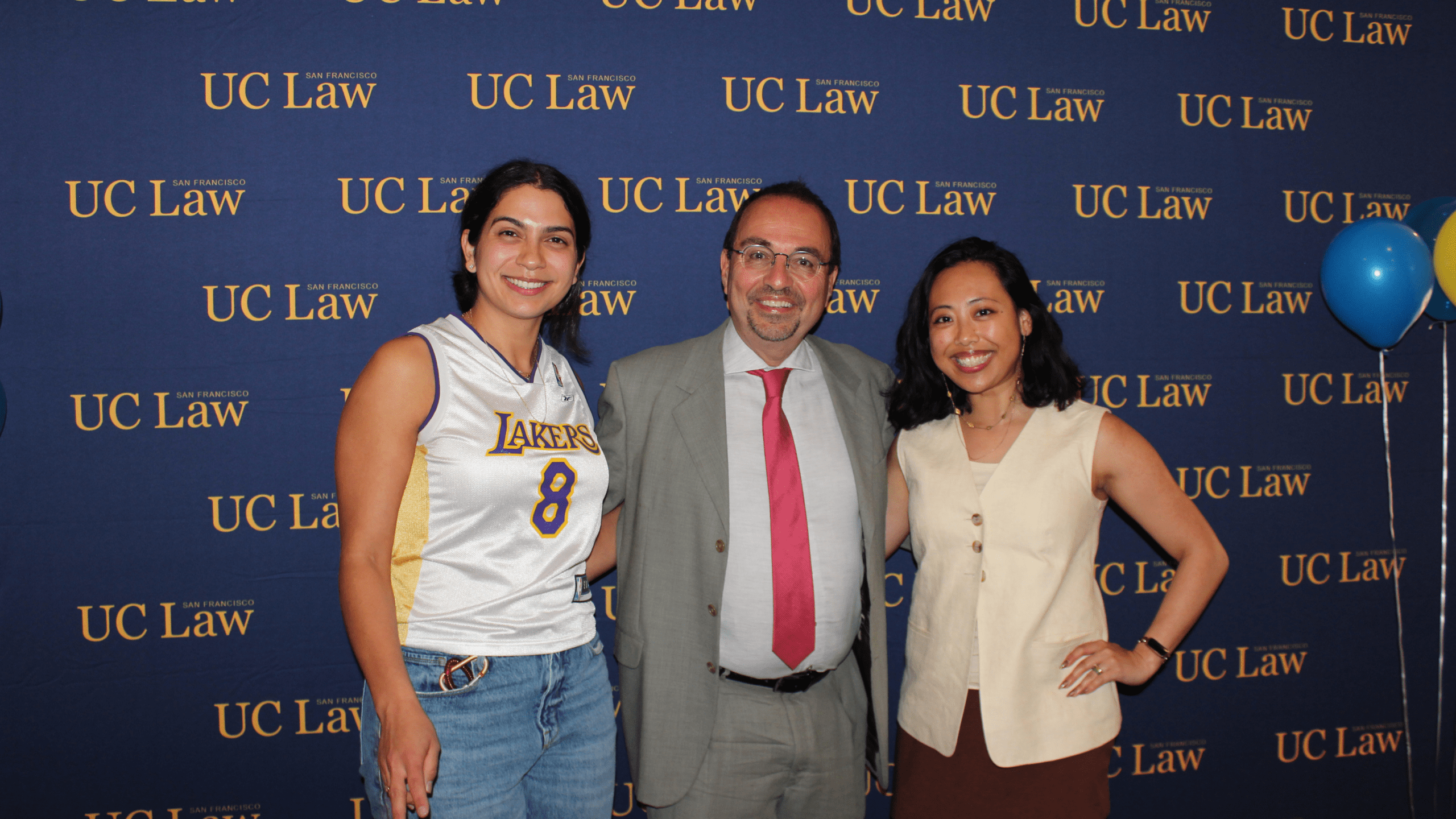 Two students with Professor Ascanio Piomelli